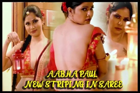 AABHA PAUL NEW STRIPING IN SAREE