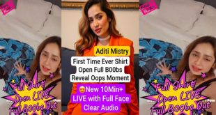 Aditi Mistry First Time Ever Shirt Open Full Boobs – Reveal Oops Moment New 10Min+ Live with Full Face Clear Audio