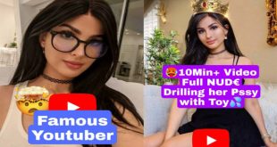 Famous Youtuber Most Requested Full Showing her Boobs – Stripping Full Nude with Full Face & Drilling her Pssy with Toy