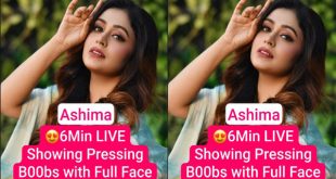Beautiful Model ASHIMA Latest Most Exclusive 6Min Premium Live – Showing Pressing Boobs with Full Face