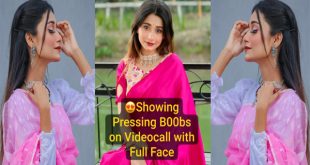 Famous Insta Influencer Most Requested Viral – Showing Pressing Boobs on Videocall with Full Face