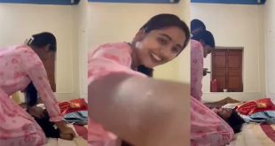 Young Girl Undressing By Her Friend