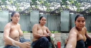 Sexy Big Boob Bhabhi Bathing Open Place Porn Video Online HD
