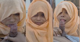 Hijabi Wife Giving Blowjob To Lover and Talking cum in Her Mouth