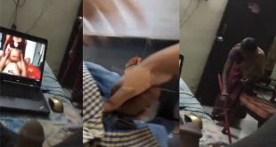 Watching Porn & in Front of the Maid Sucking Owner Dick