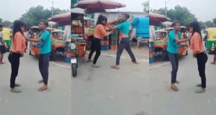 Girl stripped naked in a fight – between boy and girl on the street