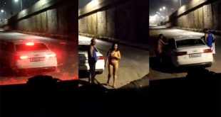 Indian Cheating Wife With Her Driver on The Road