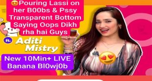 Aditi Mistry New Live Banana Blowjob Pouring Lassi on Her Boobs