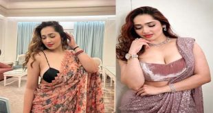 Aditi Mistry Holi Live With Nipples Visible Over Saree