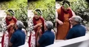Desi Old Man Sucking Aunty Boobs In Park