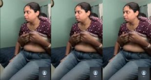 Tamil Wife Enjoying With Husband Showing To Bull On Video Call