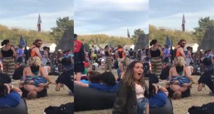 Two Guys Eat A Sluts Ass In Public During a Music Festival Video