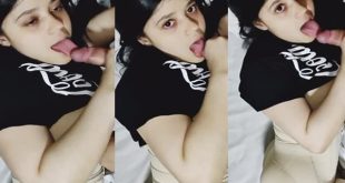 Cute Face Horny Indian Girl Giving Blowjob