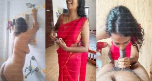 Red Saree Tamil Wife Pussy Licking and Fucking